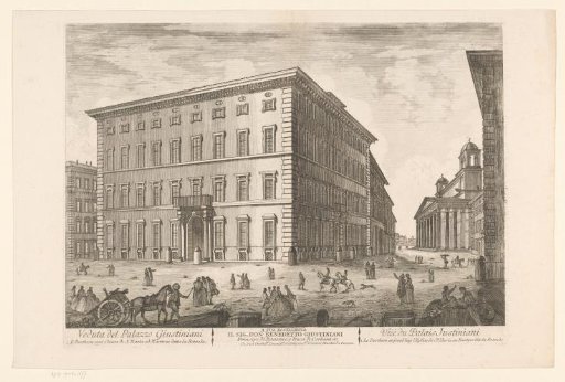 View of the Palazzo Giustiniani, in Rome
