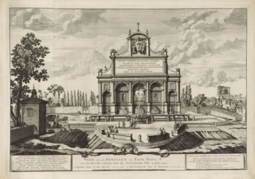View of the Fontana Paola in Rome