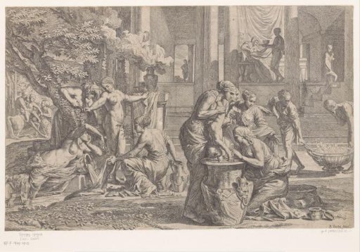 Achilles dipped in the water of the Styx