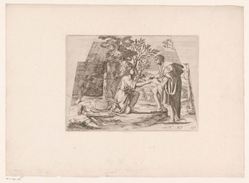 Saint Juan Diego in the Wilderness Receiving Alms