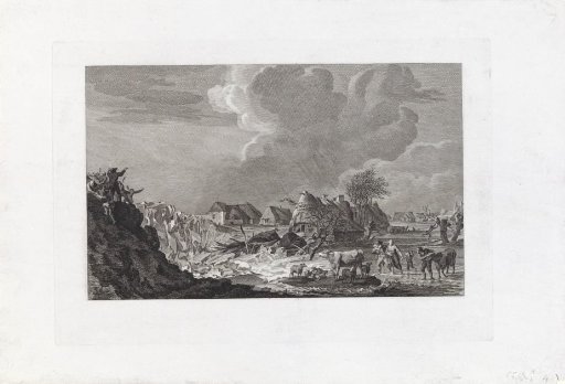 Breach of the dike at Millingen, 1799