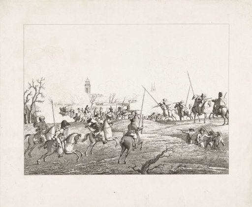 Battles between French and Cossacks at Deventer, 1813