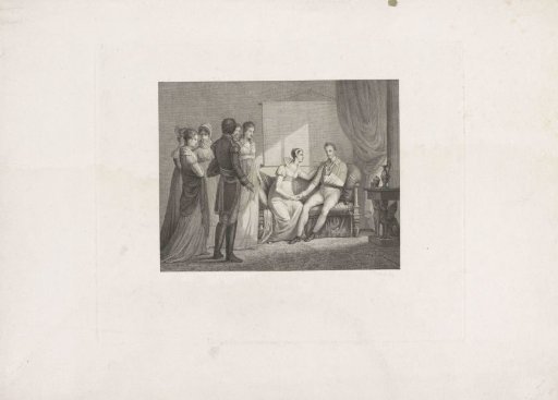 The Queen visits the wounded prince at Brussels, 1815