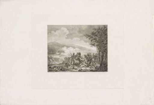 Death of Frederick William of Brunswick during the Battle of Quatre-Bras, 1815