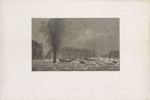 Flooding at the Kerkstraat, Steen Beer, and Dok in Vlissingen, 1808