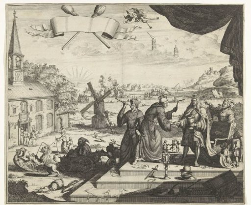 Satire on James II after the Loss at Cape La Hogue, 1692