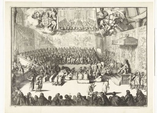 Sitting of the House of Commons with King George II on the Throne, 1727