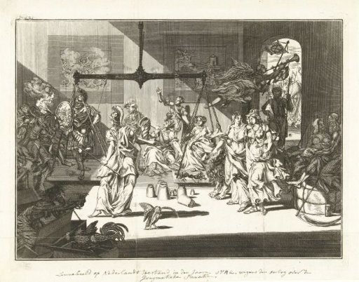 Allegory on the Neutrality of the Netherlands in the War of the Austrian Succession, 1742