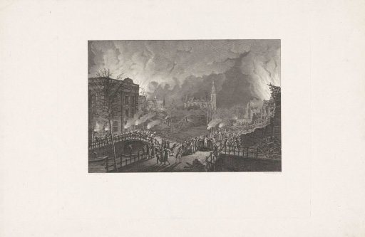 Louis Napoleon at the site of the disaster, 1807