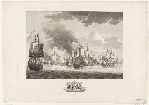 Naval battle at Dogger Bank, 1781