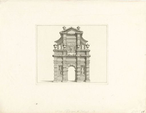 Triumphal arch at the Paardenmarkt in Flushing, 1772