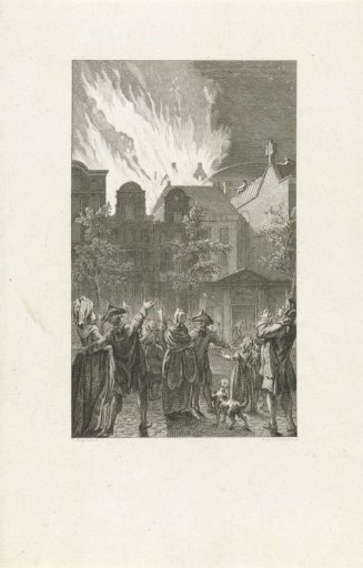 Fire at the theatre on the Keizersgracht in Amsterdam, 1772