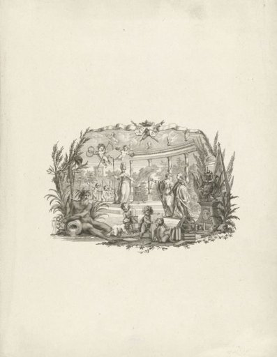 Allegory on Willem V as Protector of the Leiden Academy, 1775