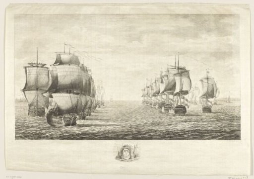 Beginning of the Naval Battle at Dogger Bank, 1781