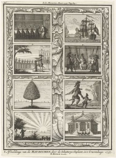 May tree planted by the Hague civic guard, 1757