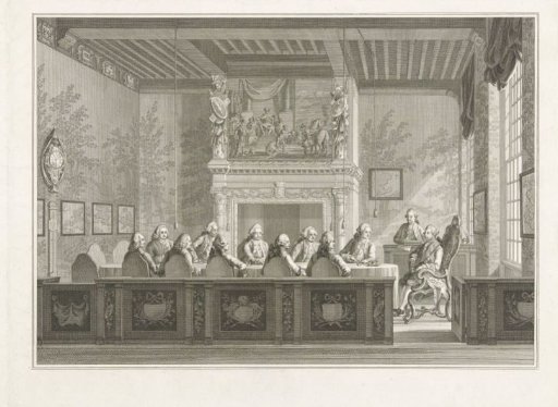 William V takes his seat in the Admiralty, 1768