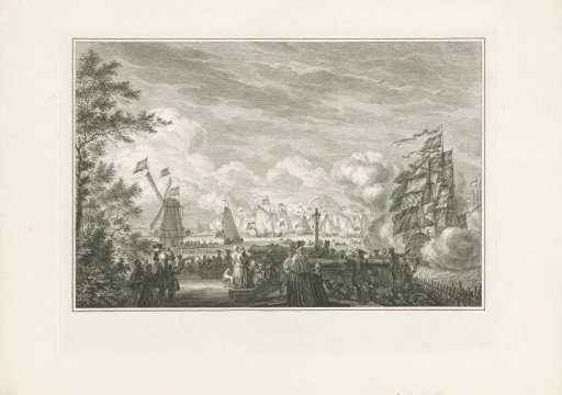 Sailing trip of Willem V and Wilhelmina of Prussia on the IJ, 1768