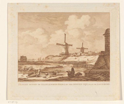View Outside the Haarlemmerpoort in Amsterdam with a Seated Sketcher