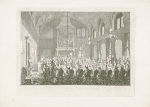 Banquet in the Schepenkamer for Willem V and Wilhelmina of Prussia, 1768