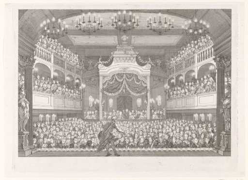 Royal box in the theatre on the Keizersgracht in Amsterdam, 1768