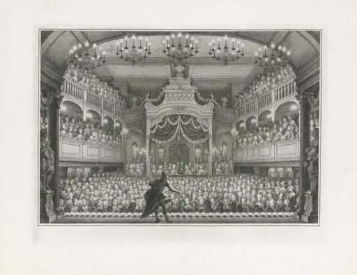 Royal box in the theatre on the Keizersgracht in Amsterdam, 1768