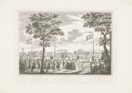 Farewell of Willem V and his wife at the Buitenamstel, 1768