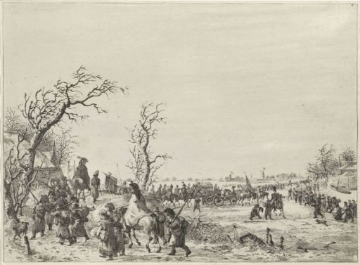 The French Cross the Frozen Waal, 1795