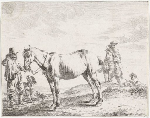 Man Holding a Horse by the Reins