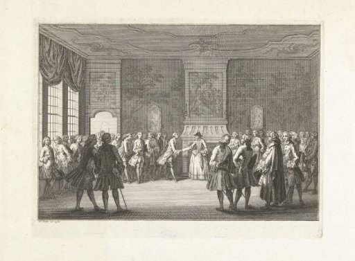 Dutch Merchants Presenting a Petition to Princess Anna Regarding English Attacks, 1758