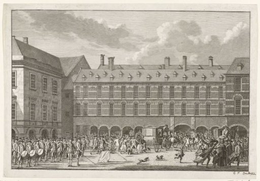 Disturbances as the Deputies of Dordrecht Ride Through the Stadthouder's Gate onto the Binnenhof, 1786