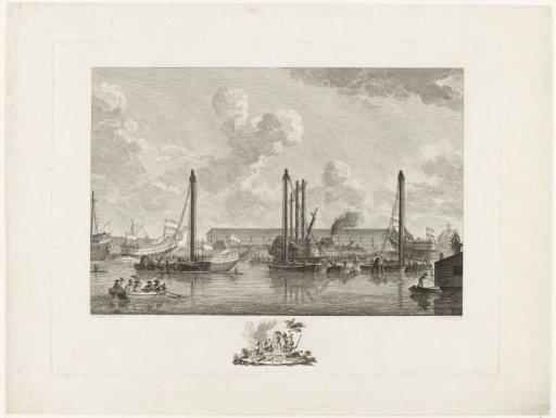 Launching of three ships at Amsterdam, 1783