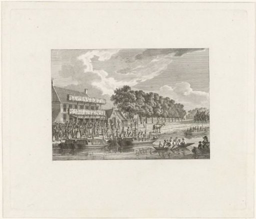 Armed Amsterdam citizens march out to Muiden, 1787