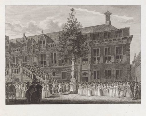 Tree of Liberty erected before the town hall in Alkmaar, 1795