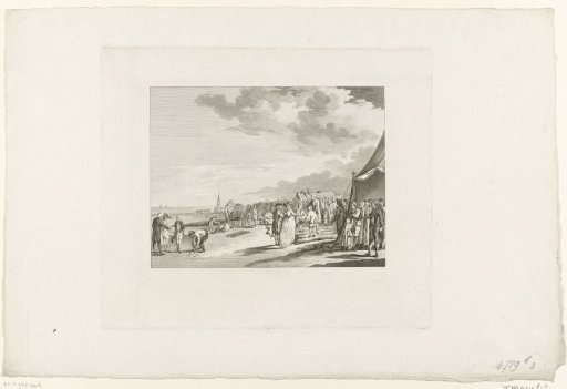 Prince and Princess of Orange inspect the Westcappelse Dike, 1786