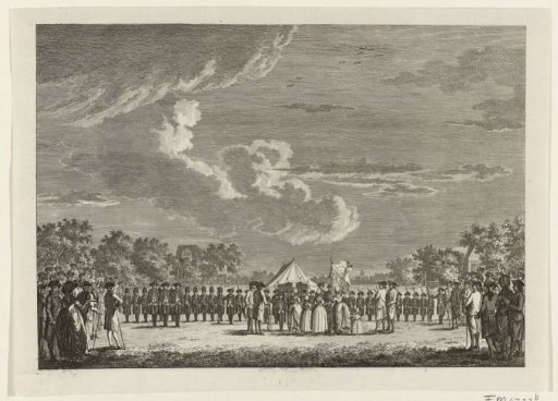 Transfer of gifts to the shooting society Bato's Kroost, 1786