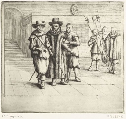 Johan van Oldenbarnevelt led to the scaffold, 1619