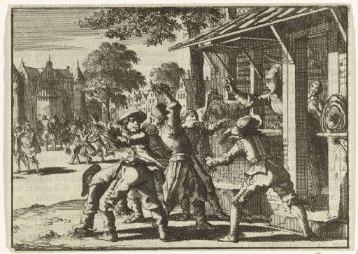Shops of the Counter-Remonstrants in Schoonhoven are attacked and pelted with filth, 1617