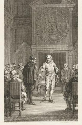 Burgomaster Cornelis Pietersz. Hooft pleads with Maurice against resisting the law in Amsterdam, 1618