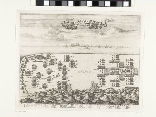 The States' and Spanish armies facing each other on the beach at Nieuwpoort, 1600