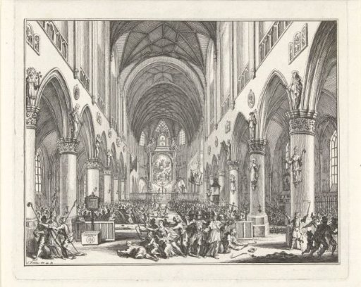 Priest Balling murdered in the Sint-Bavo, 1578