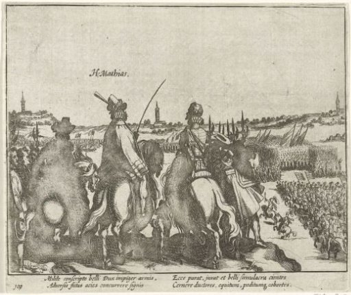 Matthias and the Prince of Orange review the States' army, 1578