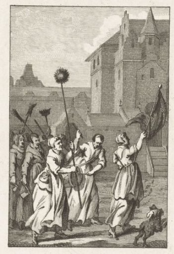 Tijn van Leemput Leads a Group of Women to Castle Vredenburg to Demolish It, 1577