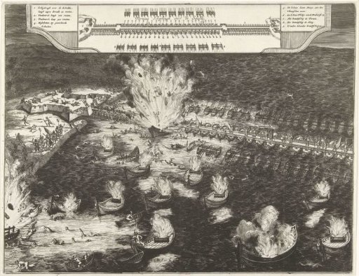 Blowing Up of the Ship Bridge in the Scheldt, 1585