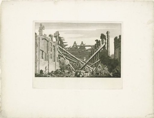 Ruins of the Burnt Theatre on the Keizersgracht in Amsterdam, 1772