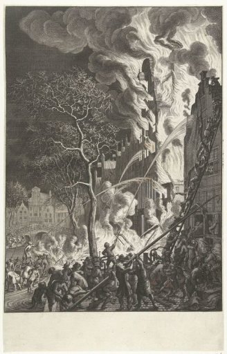 Fire on the Lauriergracht in Amsterdam, 1669
