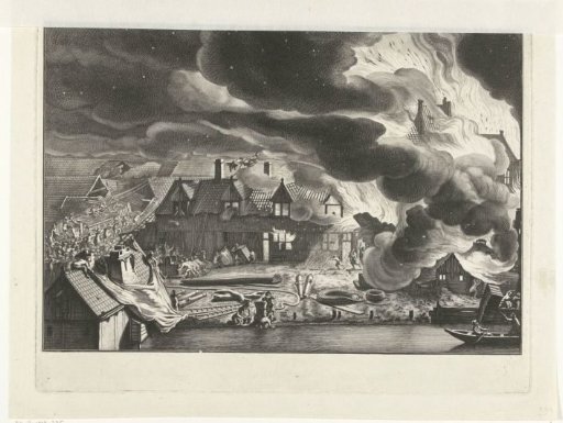 Fire in the Linen Drying Yards on the Rampart at the Smallepadsgracht, 1680