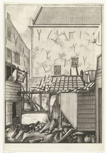 Burnt bakery on Vlooienburg, 1682