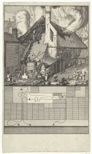 The extinguished fire in the soap-boiling house De Bruinvis, 1682