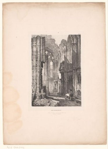 A Draftsman at Work in a Ruined Church