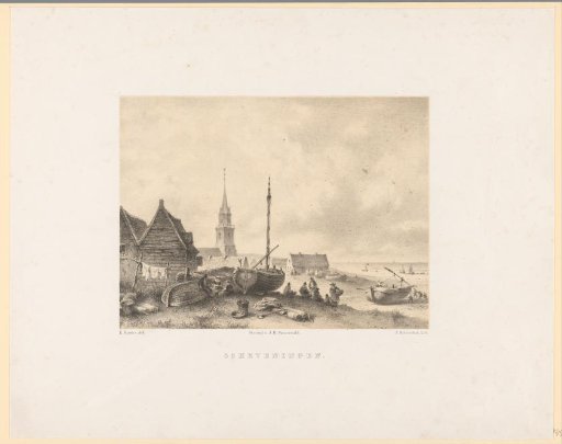 View of the Beach at Scheveningen and the Old Church